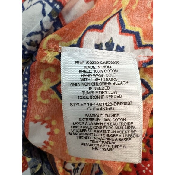 Joie Chloris Dress Size S Baja Blue Bell Sleeve Multicolor Printed Floral - Picture 5 of 6